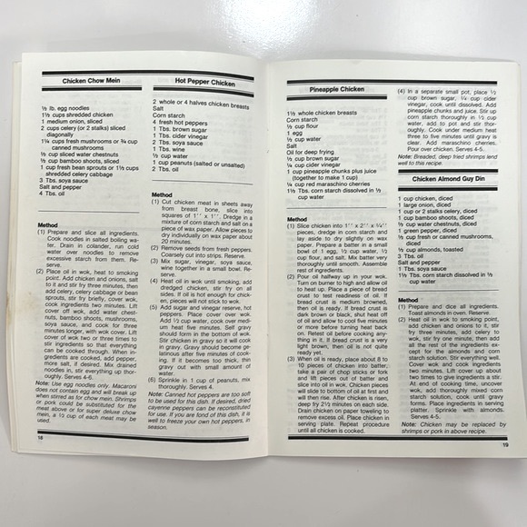 Group of 4 Chinese Wok Cooking Softcover Recipe Cookbooks - Picture 16 of 16